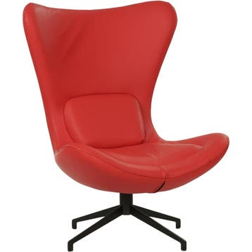 Leren fauteuil zonder armleuning, Ophalen of Verzenden, Nieuw, Leer