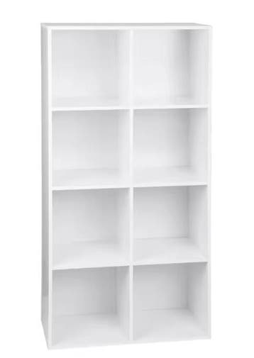 Witte Boekenkast met 8 Vakjes – Multifunctioneel Opbergrek, Verzenden, Nieuw