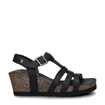 Panama Jack Vero sleehak voor dames in het Zwart, Verzenden, Zwart, Nieuw, Sandalen of Muiltjes