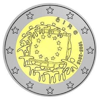 Ierland 2 Euro Europese Vlag 2015, Verzenden