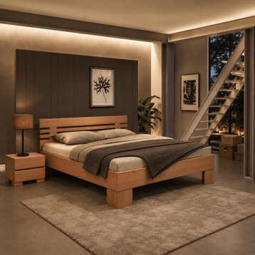 Van Schaik Lucano Massief Houten Bed - 90 x 210, Nieuw