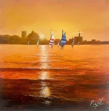 Mario Roig Vidal (1947) - Atardecer Dorado