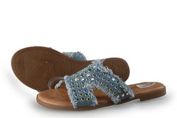 Ann Rocks Slippers in maat 40 Blauw, Slippers, Ann Rocks, Zo goed als nieuw, Verzenden