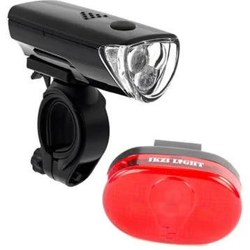 Ikzilight Verlichtingsset fiets - wit en rood LED - batte..., Ophalen of Verzenden, Nieuw