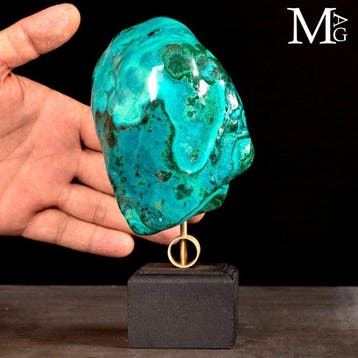 Levendige malachiet met chrysocolla Esthetische Vrije-Vorm
