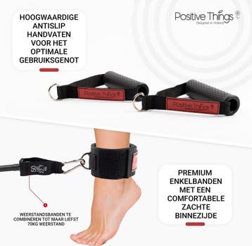 Positive Things - Resistance band Set - 5 Fitness Elastieken, Ophalen of Verzenden, Nieuw