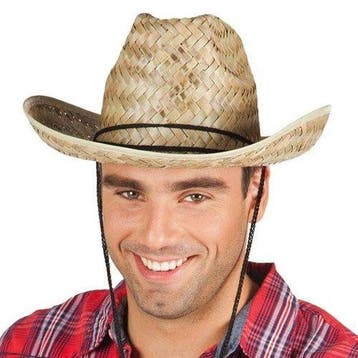 Cowboyhoed van stro, Verzenden, Nieuw, Feestartikel