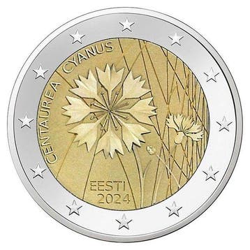 Estland 2 Euro Korenbloem 2024 UNC, Verzenden