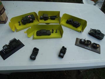 Solido, Atlas, Victoria 1:43 - Modelauto (9) - 9x Military, Nieuw