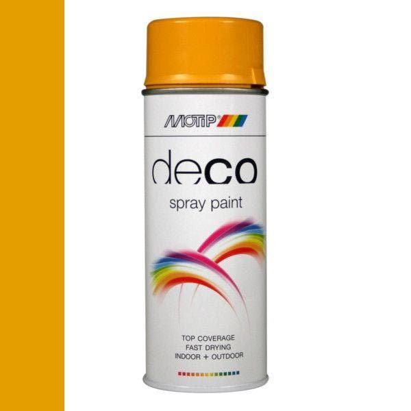 Motip Deco Paint Ral 1004 Goudgeel Hoogglans 400 ml, Doe-het-zelf en Verbouw, Verf, Beits en Lak, Nieuw, Ophalen of Verzenden