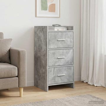 vidaXL Dressoir Betongrijs 40 x 36 x 80 cm Bewerkt hout, Verzenden, Nieuw, Overige houtsoorten, Minder dan 50 cm