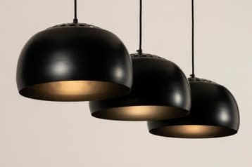 Rietveld Hanglampen - Zwart - Metaal, Verzenden, Nieuw