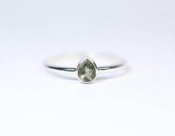 ring Moldaviet / facetgeslepen / nieuw - 1.14 g - (1)