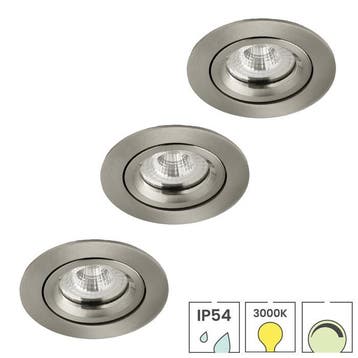 Set van 3 LED downlighters | Inbouw | 5 watt dimbaar |, Verzenden, Nieuw, Overige fittingen