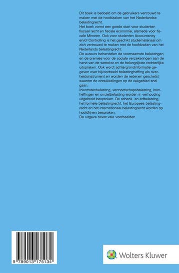 Belastingrecht in Hoofdlijnen 9789013175134, Verzenden, Zo goed als nieuw