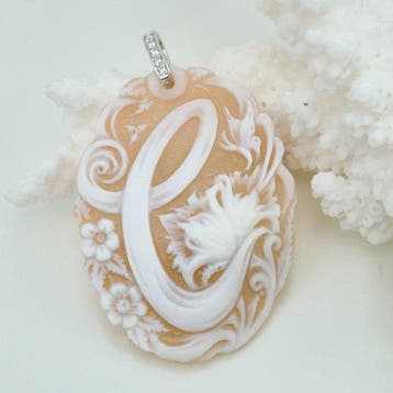 Zilver - Cameo - Handgesneden camee