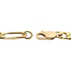 Gouden Figaro schakelketting, Sieraden, Tassen en Uiterlijk, Kettingen, Ophalen of Verzenden, Gebruikt, Overige kleuren, Goud