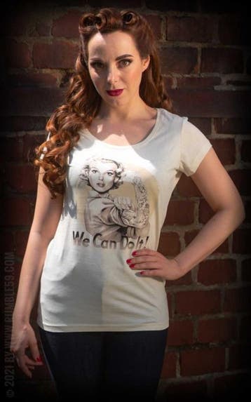Rumble 59, Scoop Neck Marilyn can do it Tshirt., Kleding | Dames, Verzenden, Nieuw