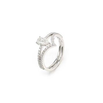 Stapelring - 14 karaat Witgoud - 0.78ct. tw. Diamant