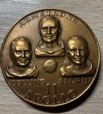 Apollo 11-herdenkingsmedaille - 1960-1970 - De eerste