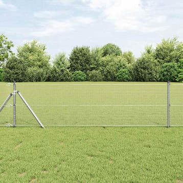 vidaXL gelast draadhek met grondbevestiging 10 x 0,4 m, Verzenden, Nieuw, IJzer