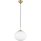 Metalen Gouden LED Hanglamp Trion Ferdi - Rond, Mat Messing,, Ophalen of Verzenden, Nieuw