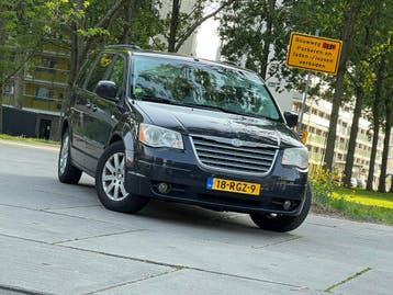 Grand Voyager 3.8i AutTown Country 7p M2009 Tv Leer Inr Mog, Euro 5, Gebruikt, Zwart, Grand Voyager