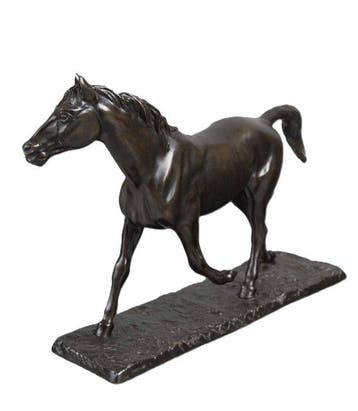 Irénée Rochard (1906-1984) - sculptuur, Paard in draf - 21