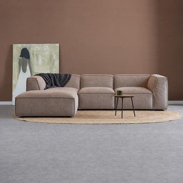 *WOONWINKEL* Hoekbank Links Beige, Verzenden, Nieuw