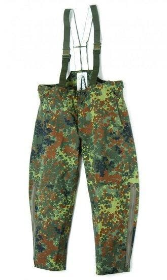 Duitse Bundeswehr regenbroek ,3-laags laminaat , Flecktarn, Ophalen of Verzenden, Gebruikt, Regenbroek, Heren