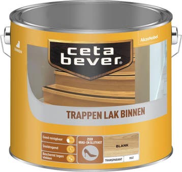 CetaBever Binnen Trappenlak Transparant Mat Blank Blank |, Minder dan 5 liter, Verzenden, Nieuw, Lak