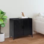 vidaXL Dressoir 75x35x70 cm massief grenenhout zwart, Huis en Inrichting, Kasten | Dressoirs, Verzenden, Nieuw, 50 tot 100 cm