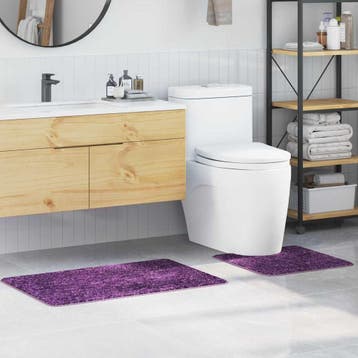 vidaXL Antislip Badmat Set 2 st Paars 50 x 50 cm PP, Huis en Inrichting, Verzenden, Nieuw, Paars