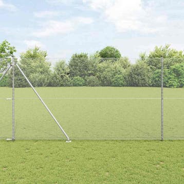 vidaXL zeshoekig gaasgek met palen 10 x 1,5 m Gegalvaniseerd, Verzenden, Nieuw, IJzer