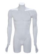 Plastic collection torso 3/4 model heer incl. armen wit
