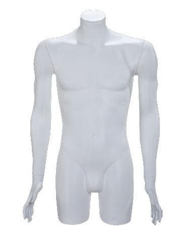 Plastic collection torso 3/4 model heer incl. armen wit, Zakelijke goederen, Kantoor en Winkelinrichting | Winkel en Inventaris