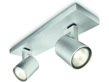 Philips Runner - Opbouwspot - 2x draaibare GU10 - Zilver, Huis en Inrichting, Verzenden, Nieuw