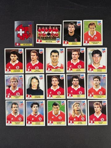1994 Panini USA 94 World Cup, Switzerland: complete team, Nieuw