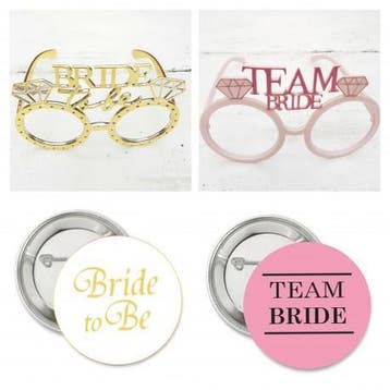 Bride to Be bling bling gouden bril goud met strasssteentjes, Ophalen of Verzenden, Nieuw, Versiering, Geboorte of Huwelijk