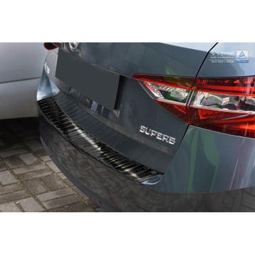 Zwart RVS Achterbumperprotector  Skoda Superb III Combi, Ophalen of Verzenden, Nieuw