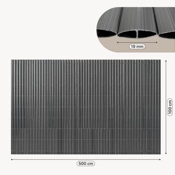 PVC Tuinscherm Cefalu 19 mm antraciet 100x500 cm casa.pro, Verzenden, Nieuw