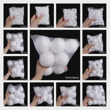 Mini Polystyreen Ballen Wit - Decoratie & Kerstversiering, Verzenden, Nieuw