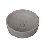 Waskom Velora 45.5x45.5x14.5cm beton rond donker grijs, Verzenden, Nieuw