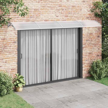 vidaXL Deurluifel 400x75 cm polycarbonaat grijs en, Verzenden, Nieuw