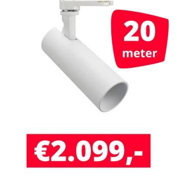 *TIP* LED Railverlichting Meteora Wit 20 spots + 20M rails, Ophalen of Verzenden