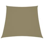 vidaXL Zonnezeil trapezium 2/4x3 m oxford stof beige, Tuin en Terras, Verzenden, Nieuw