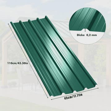 12x Golfplaten Metaal - Gecoat Staal 0.23mm Dik - Roestbeste, Verzenden, Nieuw
