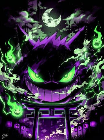 JZL - Gengar — Phantom Grin [XL Canvas Edition], Nieuw