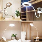 LED Bedlamp met klem - 3 lichtstanden - Draadloze en, Verzenden