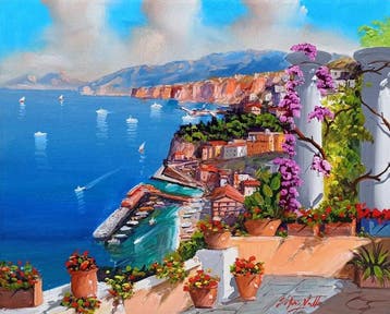 Silvio Valli (1944) - View on the gulf of Sorrento